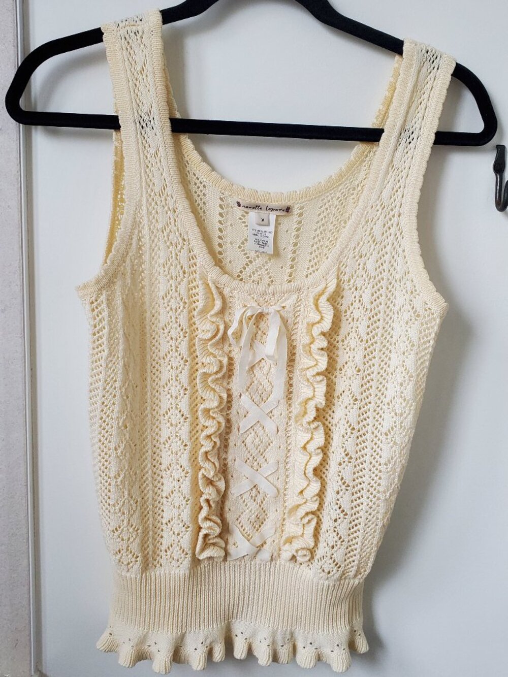 Nanette Lepore top sleeveless cream color Medium